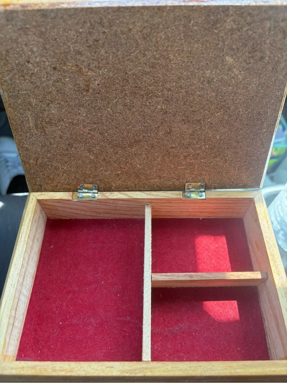 Vintage Fragonard Style Ceramic Tile Wooden Box